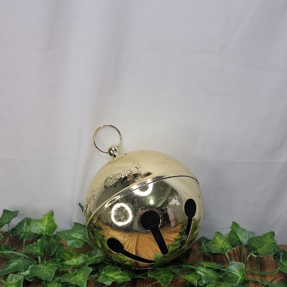 Giant Gold Jingle Bell Ornament.